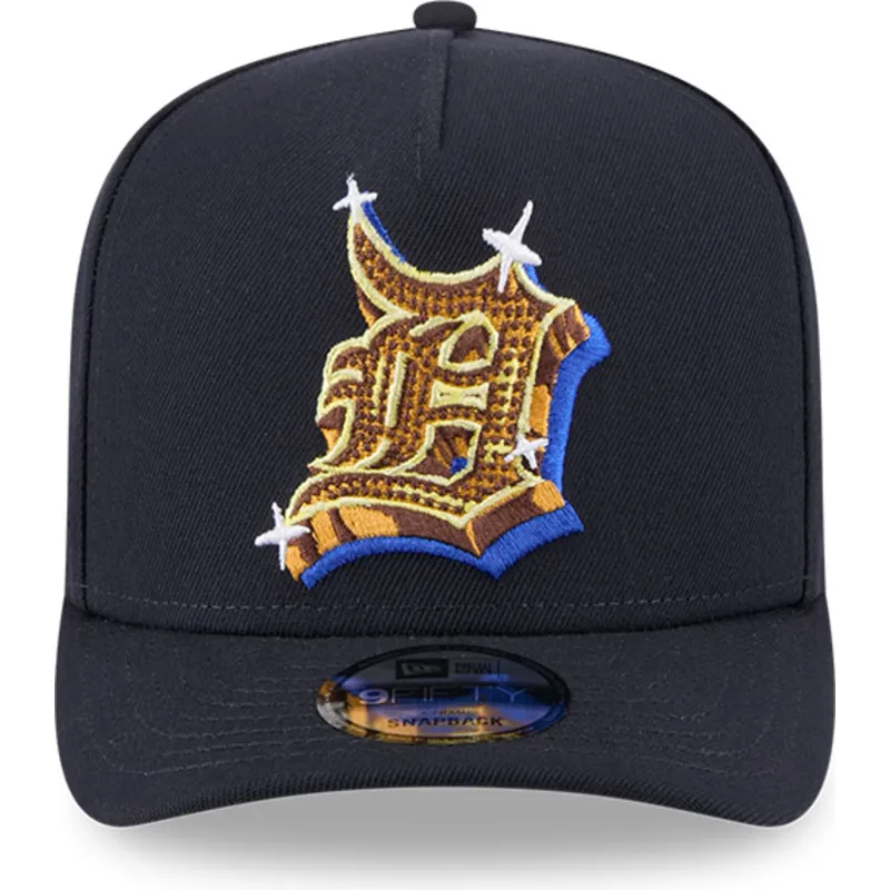 morkebla-buet-snapback-9fifty-a-frame-emblem-kasket-fra-detroit-tigers-mlb-fra-new-era