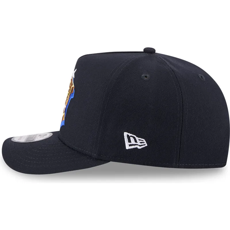 marineblaue-gebogene-snapback-kappe-9fifty-a-frame-emblem-der-detroit-tigers-mlb-von-new-era