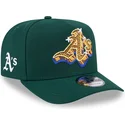 grune-snapback-kappe-mit-gebogenem-schirm-9fifty-a-frame-emblem-von-den-oakland-athletics-mlb-von-new-era