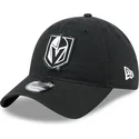 casquette-courbee-noire-ajustable-9twenty-stamp-vegas-golden-knights-nhl-new-era