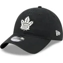 schwarze-verstellbare-9twenty-kappe-mit-gebogenem-schirm-toronto-maple-leafs-nhl-von-new-era