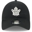 casquette-courbee-noire-ajustable-9twenty-stamp-toronto-maple-leafs-nhl-new-era
