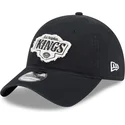 casquette-courbee-noire-ajustable-9twenty-stamp-los-angeles-kings-nhl-new-era