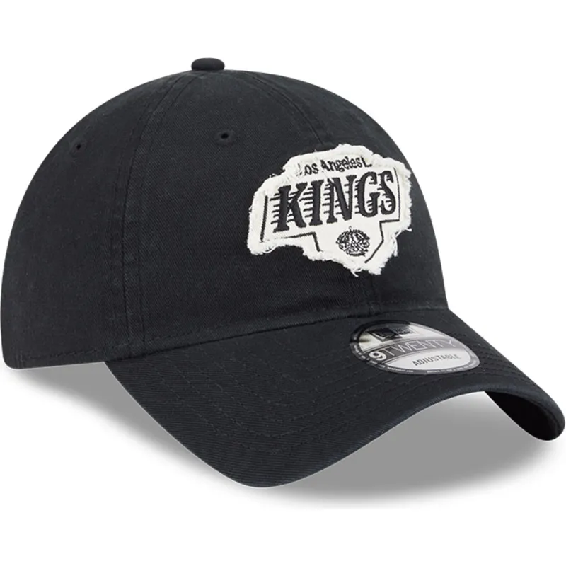 justerbar-sort-buet-kasket-9twenty-stamp-fra-los-angeles-kings-nhl-fra-new-era