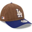 los-angeles-dodgers-mlb-new-era-9twenty-a-frame-uldnalstribe-justerbar-brun-og-bla-buet-kasket