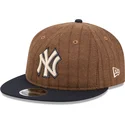 verstellbare-9fifty-retro-crown-woll-nadelstreifen-kappe-in-braun-und-marineblau-der-new-york-yankees-mlb-von-new-era