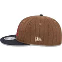 brun-og-marinebla-justerbar-flad-kasket-9fifty-retro-crown-wool-pinstripe-fra-atlanta-braves-mlb-fra-new-era