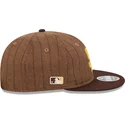 san-diego-padres-mlb-new-era-9fifty-retro-crown-uld-pinstripe-justerbar-brun-fladskygget-kasket
