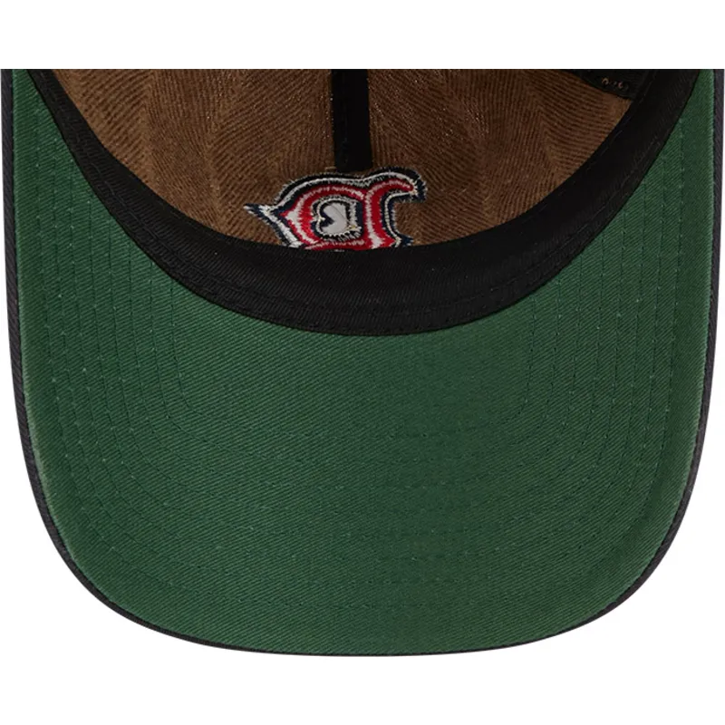 boston-red-sox-mlb-new-era-9twenty-a-frame-uld-pinstripe-justerbar-brun-og-marinebla-bojet-skaerm-kasket