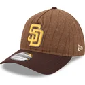 gorra-curva-marron-ajustable-9twenty-a-frame-wool-pinstripe-de-san-diego-padres-mlb-de-new-era
