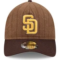 shapka-izvita-kafyav-reguliruema-9twenty-a-frame-wool-pinstripe-na-san-diego-padres-mlb-ot-new-era