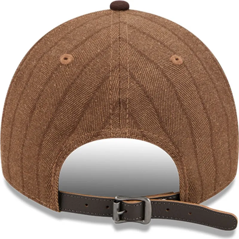 shapka-izvita-kafyav-reguliruema-9twenty-a-frame-wool-pinstripe-na-san-diego-padres-mlb-ot-new-era