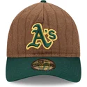 new-era-izvita-kozirka-9twenty-a-frame-vlnena-rajeta-oakland-athletics-mlb-kafyava-i-zelena-reguliruema-shapka