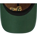 new-era-izvita-kozirka-9twenty-a-frame-vlnena-rajeta-oakland-athletics-mlb-kafyava-i-zelena-reguliruema-shapka