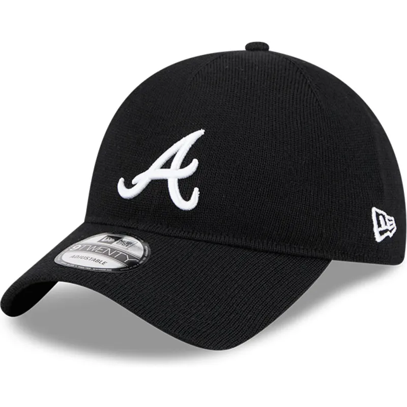 atlanta-braves-mlb-new-era-9twenty-justerbar-sort-buet-kasket-i-merinould