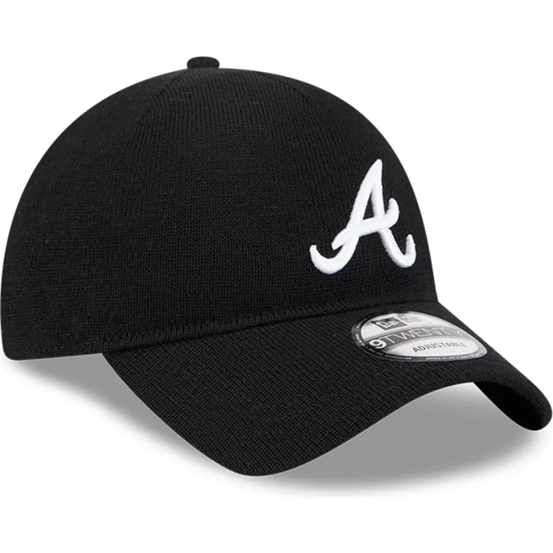 new-era-izvita-periferiya-9twenty-merinosova-vlna-atlanta-braves-mlb-cherna-reguliruema-shapka