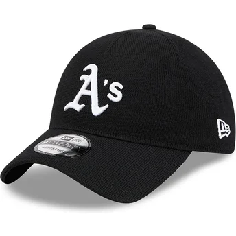 Ρυθμιζόμενο Μαύρο Καπέλο με Καμπύλη 9TWENTY Merino Wool των Oakland Athletics MLB από τη New Era