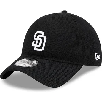 Schwarze verstellbare Curved Cap 9TWENTY Merino Wool der San Diego Padres MLB von New Era