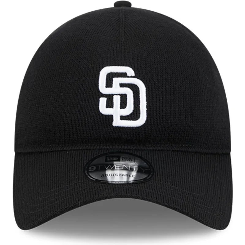 san-diego-padres-mlb-new-era-9twenty-justerbar-sort-buet-kasket-i-merinould