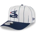 hvid-og-marinebla-buet-kasket-snapback-9fifty-a-frame-satin-pinstripe-fra-chicago-white-sox-mlb-fra-new-era