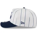 hvid-og-marinebla-buet-kasket-snapback-9fifty-a-frame-satin-pinstripe-fra-chicago-white-sox-mlb-fra-new-era