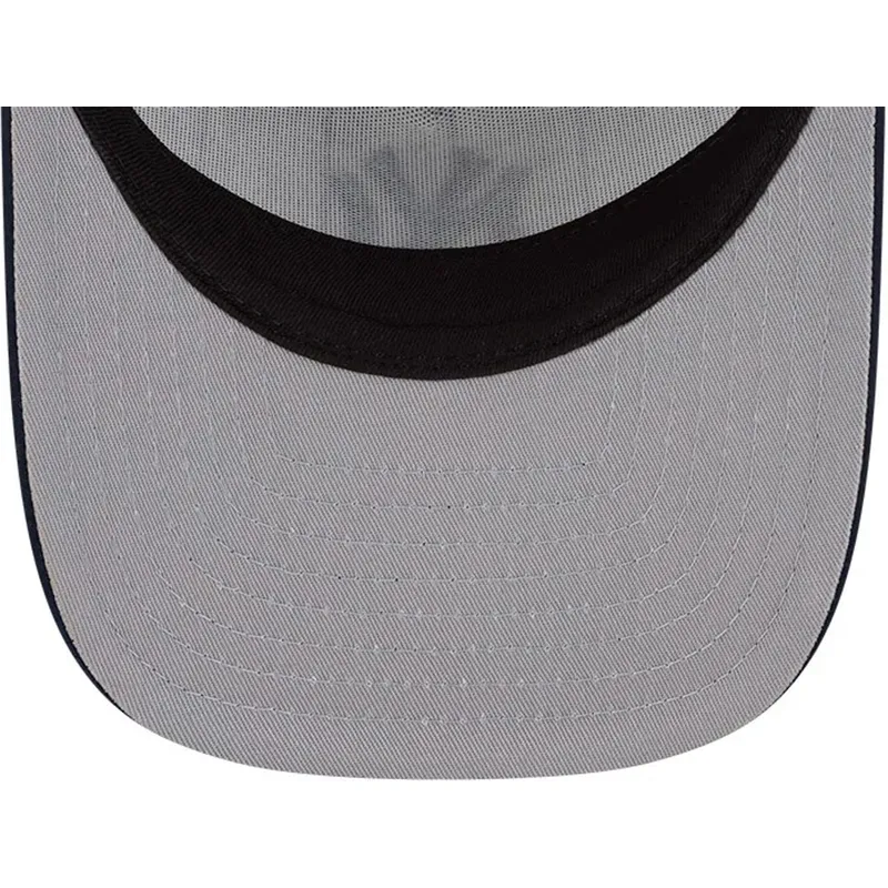 weisse-und-marineblaue-gebogene-snapback-kappe-9fifty-a-frame-satin-pinstripe-der-new-york-yankees-mlb-von-new-era