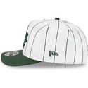 shapka-izvita-byala-snapbek-9fifty-a-frame-satin-pinstripe-na-oakland-athletics-mlb-ot-new-era