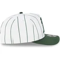 shapka-izvita-byala-snapbek-9fifty-a-frame-satin-pinstripe-na-oakland-athletics-mlb-ot-new-era