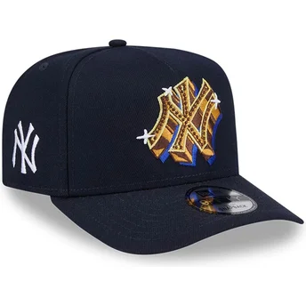 Καπέλο καμπύλης ναυτικού μπλε snapback 9FIFTY A Frame Emblem των New York Yankees MLB της New Era