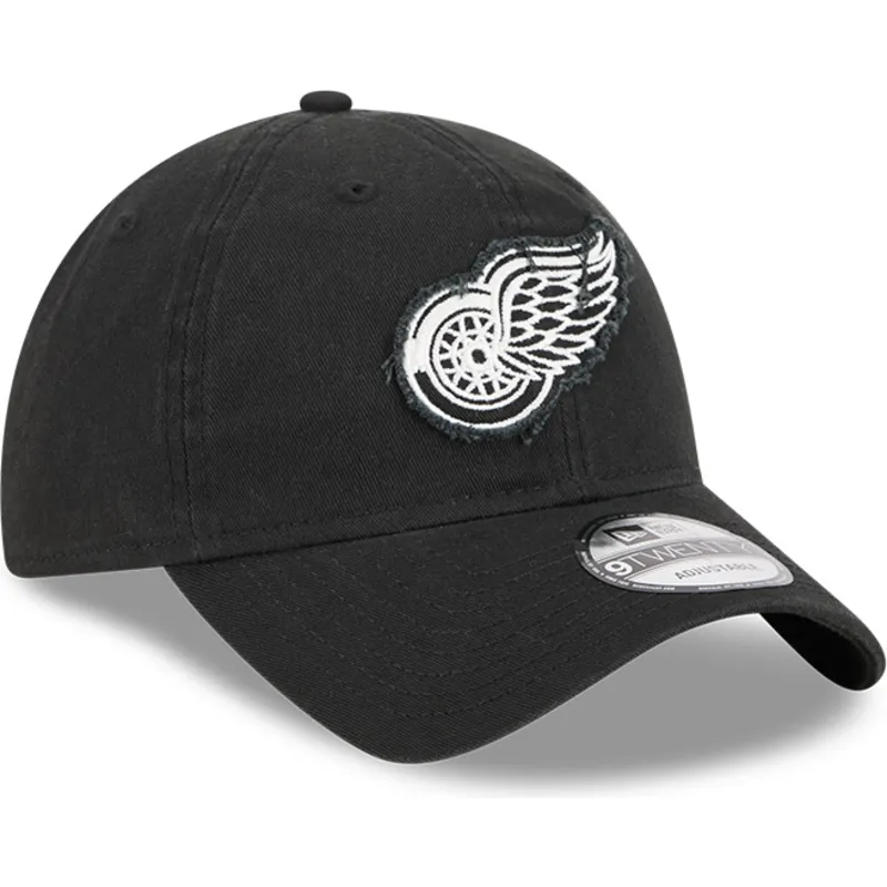 shapka-izvita-cherna-reguliruema-9twenty-stamp-na-detroit-red-wings-nhl-ot-new-era