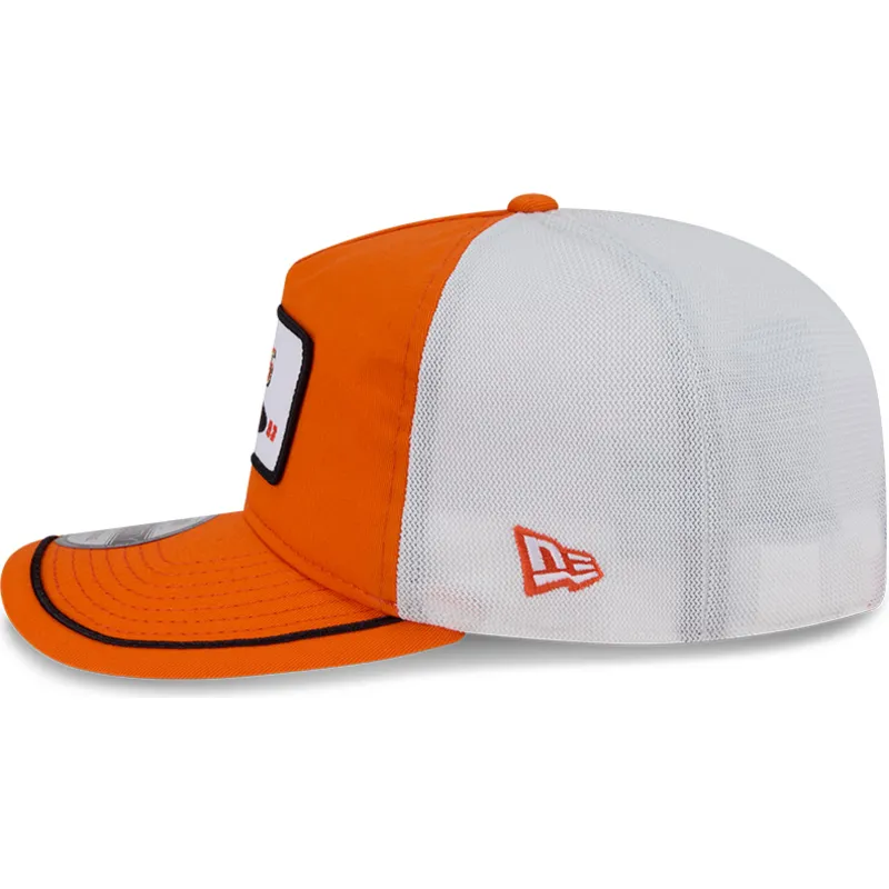 gorra-curva-orange-og-hvid-snapback-19twenty-broderet-patch-af-anaheim-ducks-nhl-fra-new-era