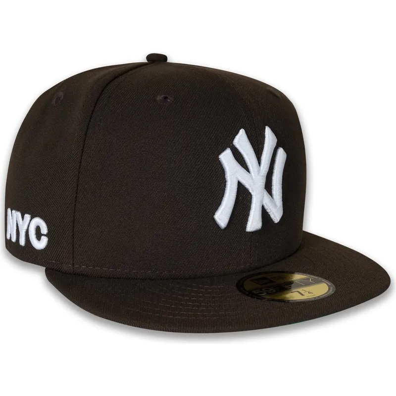 gorra-plana-marron-ajustada-59fifty-nyc-side-de-new-york-yankees-mlb-de-new-era