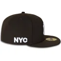 59fifty-nyc-side-new-york-yankees-mlb-new-era-braune-eng-anliegende-flat-cap