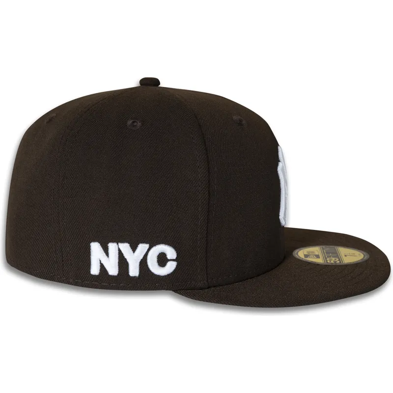 gorra-plana-marron-ajustada-59fifty-nyc-side-de-new-york-yankees-mlb-de-new-era