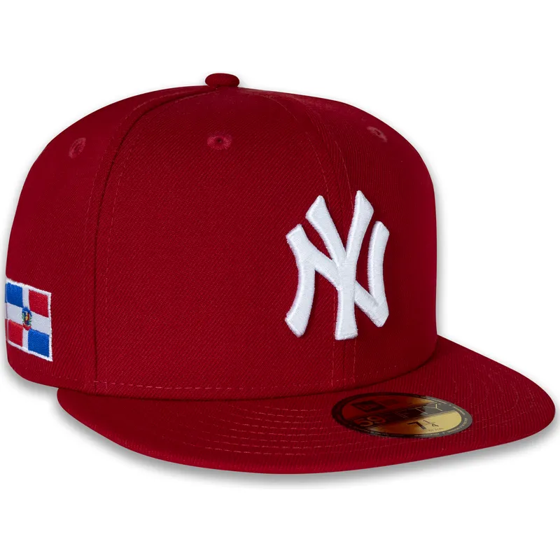 shapka-ploska-chervena-prilepnala-59fifty-side-dominican-republic-na-new-york-yankees-mlb-ot-new-era