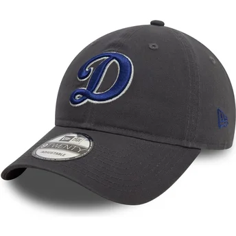 Γκρι καμπυλωτό ρυθμιζόμενο καπέλο 9TWENTY Core Classic των Los Angeles Dodgers MLB από τη New Era