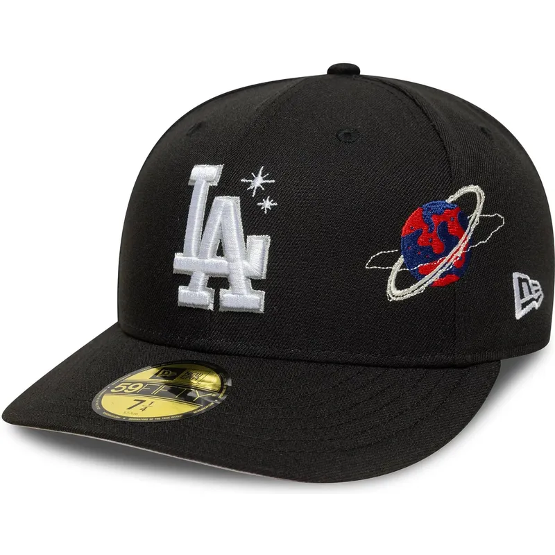 los-angeles-dodgers-mlb-new-era-59fifty-planet-icon-sort-buet-fitted-kasket