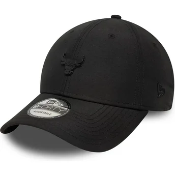 New Era Извита Козирка 9FORTY Pin Chicago Bulls NBA Черна Регулируема Шапка