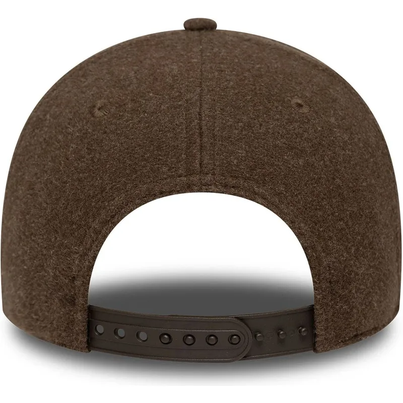 brun-buet-snapback-9forty-melton-wool-kasket-fra-detroit-tigers-mlb-fra-new-era