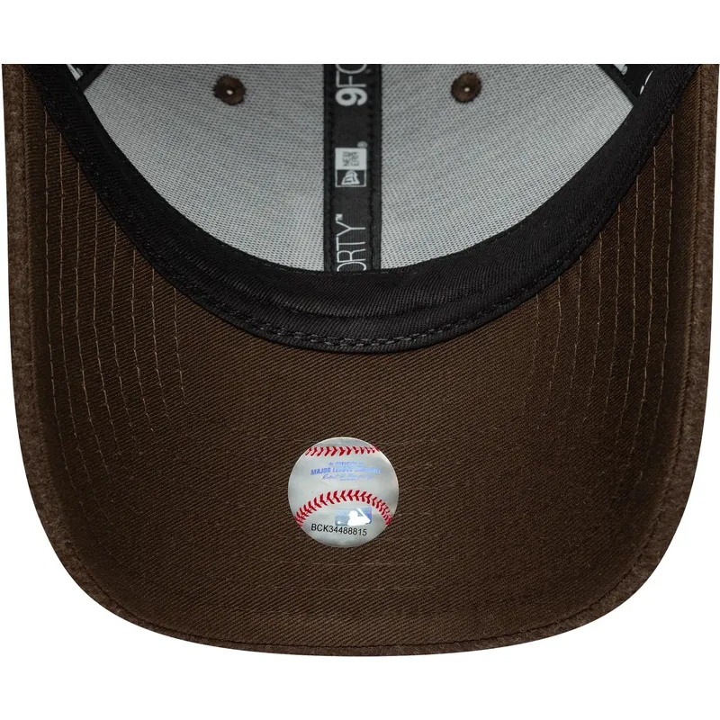 brun-buet-snapback-9forty-melton-wool-kasket-fra-detroit-tigers-mlb-fra-new-era