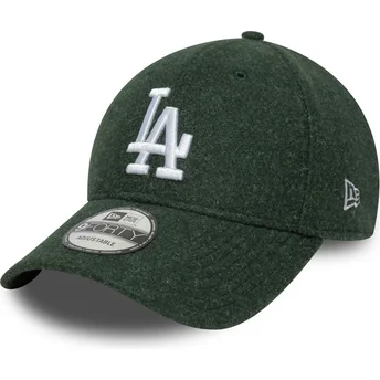 Καπέλο καμπυλωτό πράσινο snapback 9FORTY Melton Wool των Los Angeles Dodgers MLB της New Era