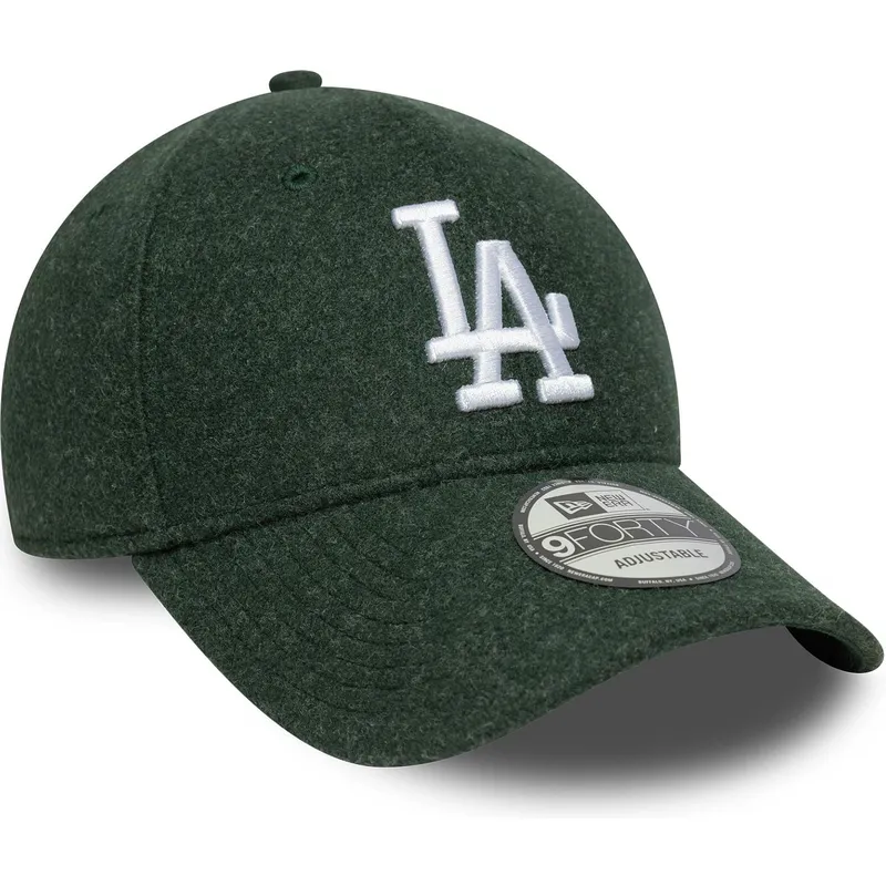 los-angeles-dodgers-mlb-new-era-9forty-melton-wool-gron-buet-snapback-kasket