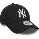sort-buet-snapback-kasket-9forty-melton-wool-fra-new-york-yankees-mlb-fra-new-era