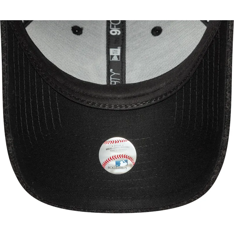 sort-buet-snapback-kasket-9forty-melton-wool-fra-new-york-yankees-mlb-fra-new-era