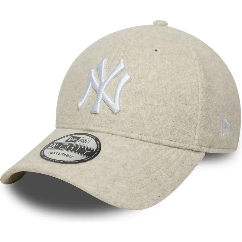 shapka-izvita-bezhov-snapbek-9forty-melton-wool-na-new-york-yankees-mlb-ot-new-era