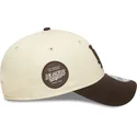9forty-los-angeles-dodgers-mlb-side-patch-cap-in-beige-and-brown-adjustable-by-new-era