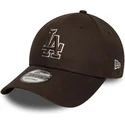 shapka-izvita-kafyav-reguliruem-9forty-outline-na-los-angeles-dodgers-mlb-ot-new-era
