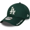 justerbar-gron-buet-kasket-9forty-visor-script-los-angeles-dodgers-mlb-fra-new-era