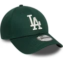 grune-verstellbare-9forty-visor-script-kappe-der-los-angeles-dodgers-mlb-von-new-era
