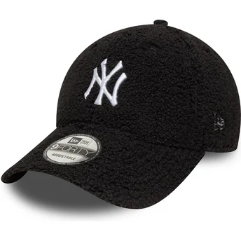 Casquette courbée noire ajustable 9FORTY Winter Borg New York Yankees MLB New Era